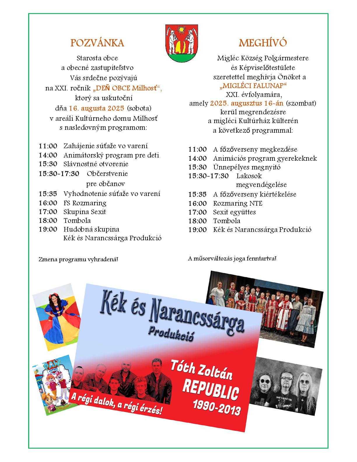 Pozvánka na Deň obce 2025